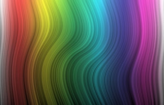 Abstract Rainbow Gradient Waves Background