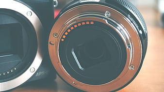 Close-up of Camera Lens Mount and Sensor Contacts