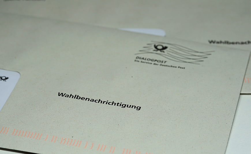 German Election Notification Letter Wahlbenachrichtigung