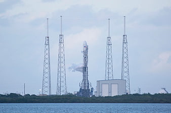 SpaceX Falcon 9 Rocket on Launchpad at Cape Canaveral