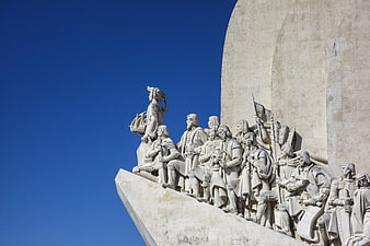 Monument to the Discoveries Sculpture Group in Lisbon, Portugal