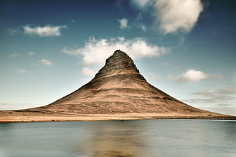 Kirkjufell Mountain in Iceland with Long Exposure Water