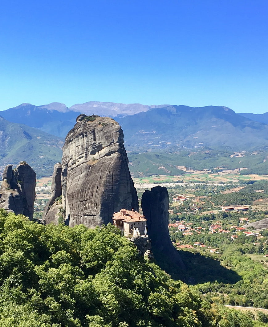 Meteora Monastery on Rock Formation in Greece