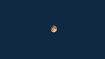 Full Moon in Dark Blue Night Sky
