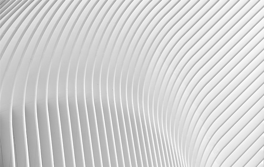 Abstract White Wavy Architectural Lines Pattern
