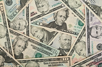 Scattered US Dollar Bills Background Texture