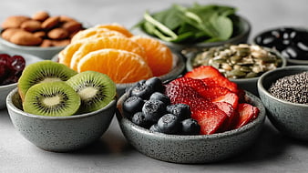 Healthy Fruit and Nut Bowl Arrangement