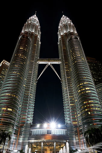 Petronas Twin Towers Kuala Lumpur Night Skyline