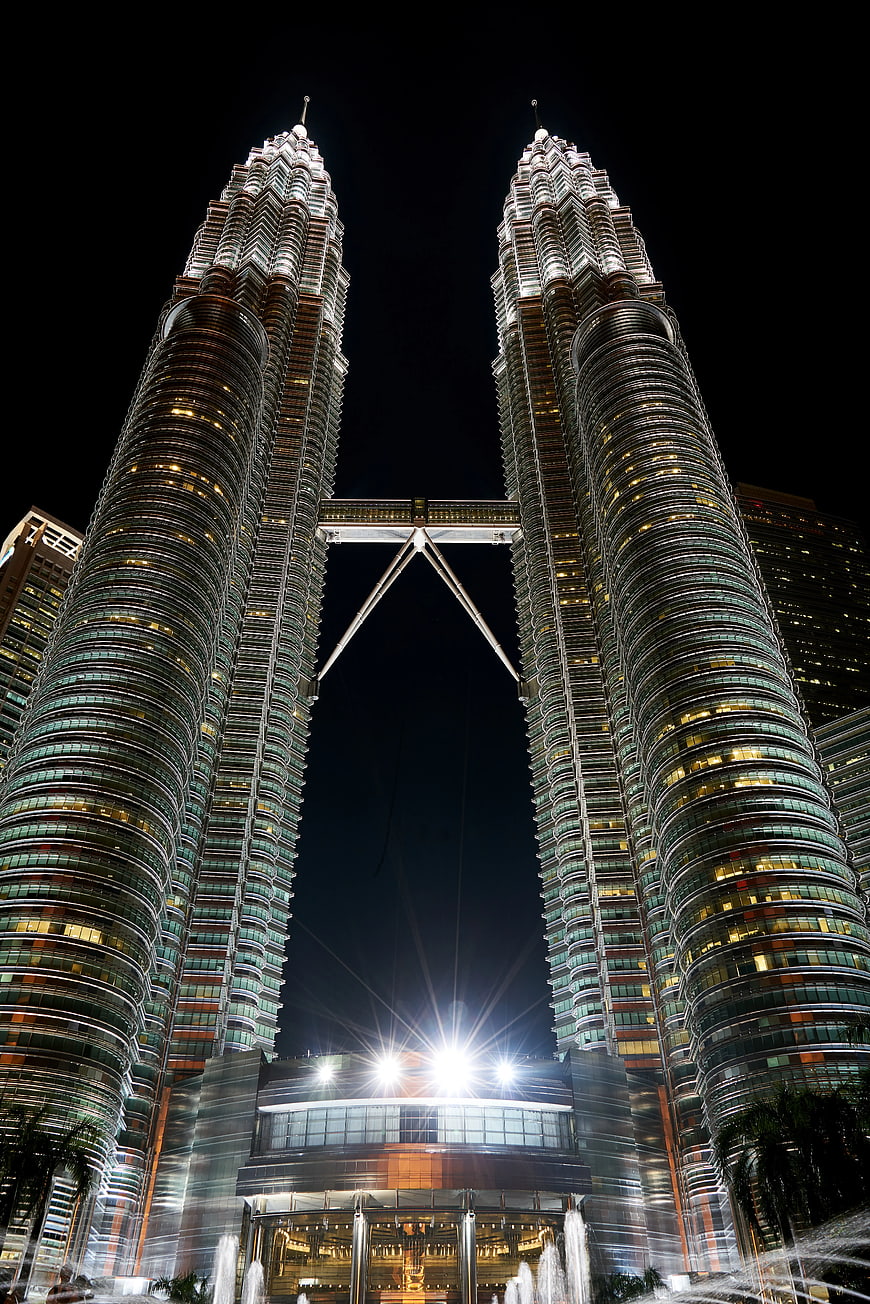 Petronas Twin Towers Kuala Lumpur Night Skyline