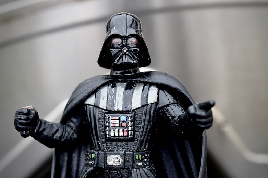 Close-up of Darth Vader Action Figure Toy