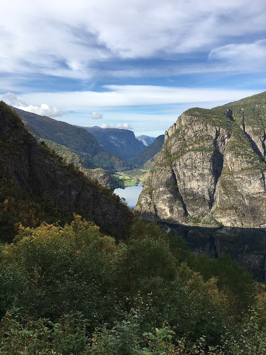 Scenic Norwegian Fjord Landscape with Mountains and Water