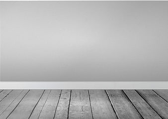 Minimalist Empty Room with Wooden Floor and White Wall