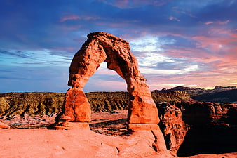 Delicate Arch at Sunset in Arches National Park