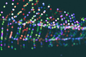 Colorful Bokeh Lights on Dark Background