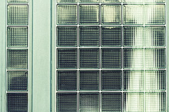 Vintage Textured Glass Block Window Grid Pattern
