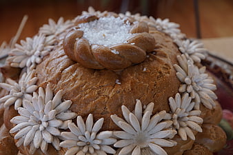 Traditional Russian Bread with Salt and Sunflower Seeds