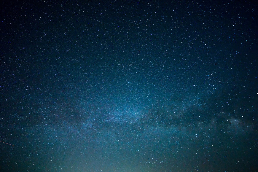 Milky Way Galaxy in Night Sky with Stars