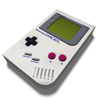 White Nintendo Game Boy Handheld Console Product Shot