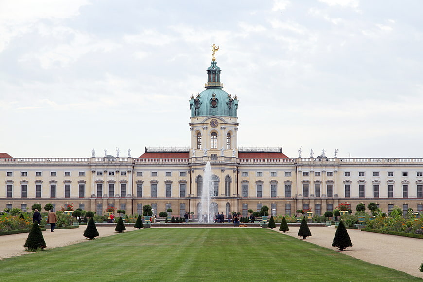 Charlottenburg Palace Berlin with fountain and formal gardens