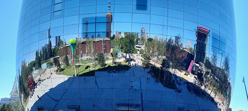 Reflection of Rotterdam Cityscape on Depot Boijmans Van Beuningen