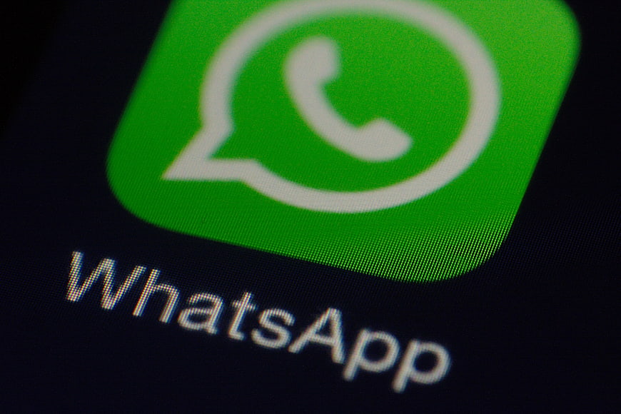 Close-up of WhatsApp App Icon on Smartphone Screen