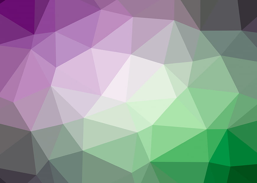 Abstract Geometric Polygon Background in Purple and Green