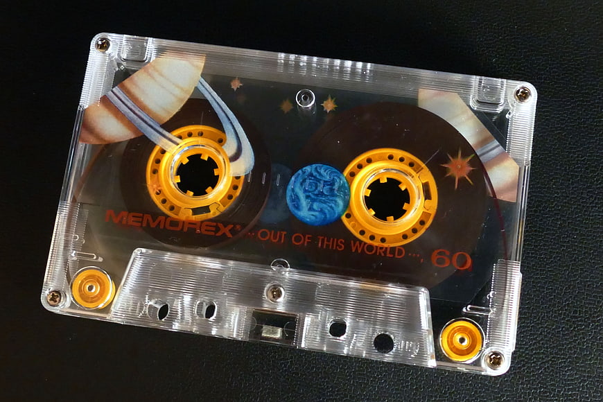 Vintage Memorex Cassette Tape with Space Design