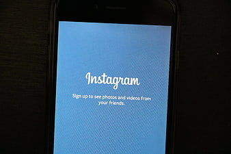 Smartphone Screen Displaying Instagram Sign Up Interface