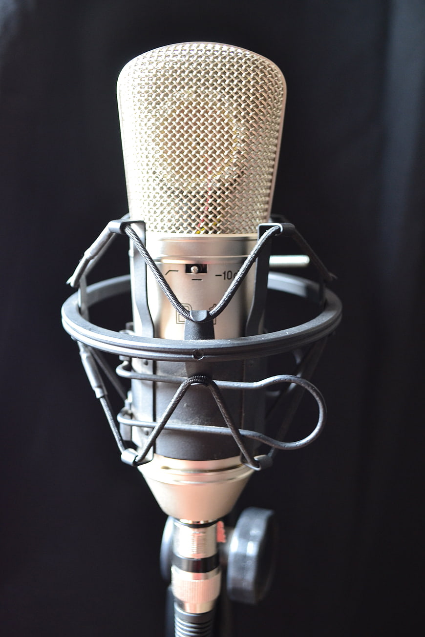 Professional Studio Condenser Microphone Close-Up