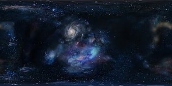 Panoramic Deep Space Galaxy and Nebula Background