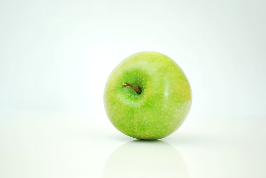 Fresh Green Apple Isolated on White Background