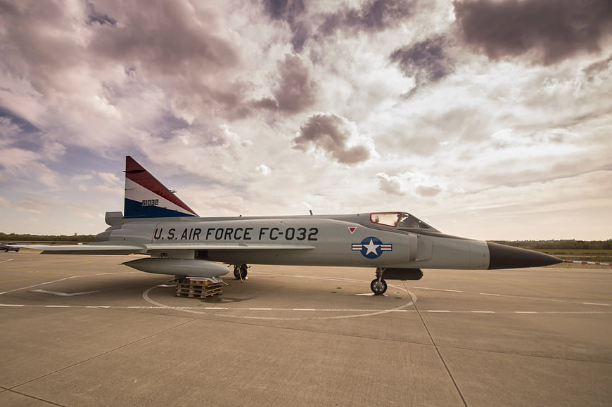 Gray U.S. Air Force F-106 Delta Dart on Tarmac