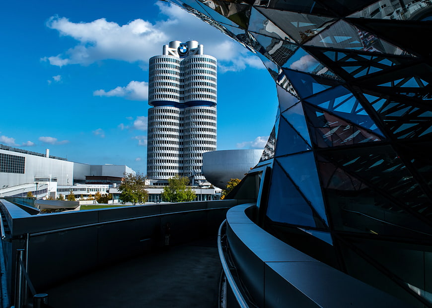 BMW Headquarters Towers and Modern Glass Architecture
