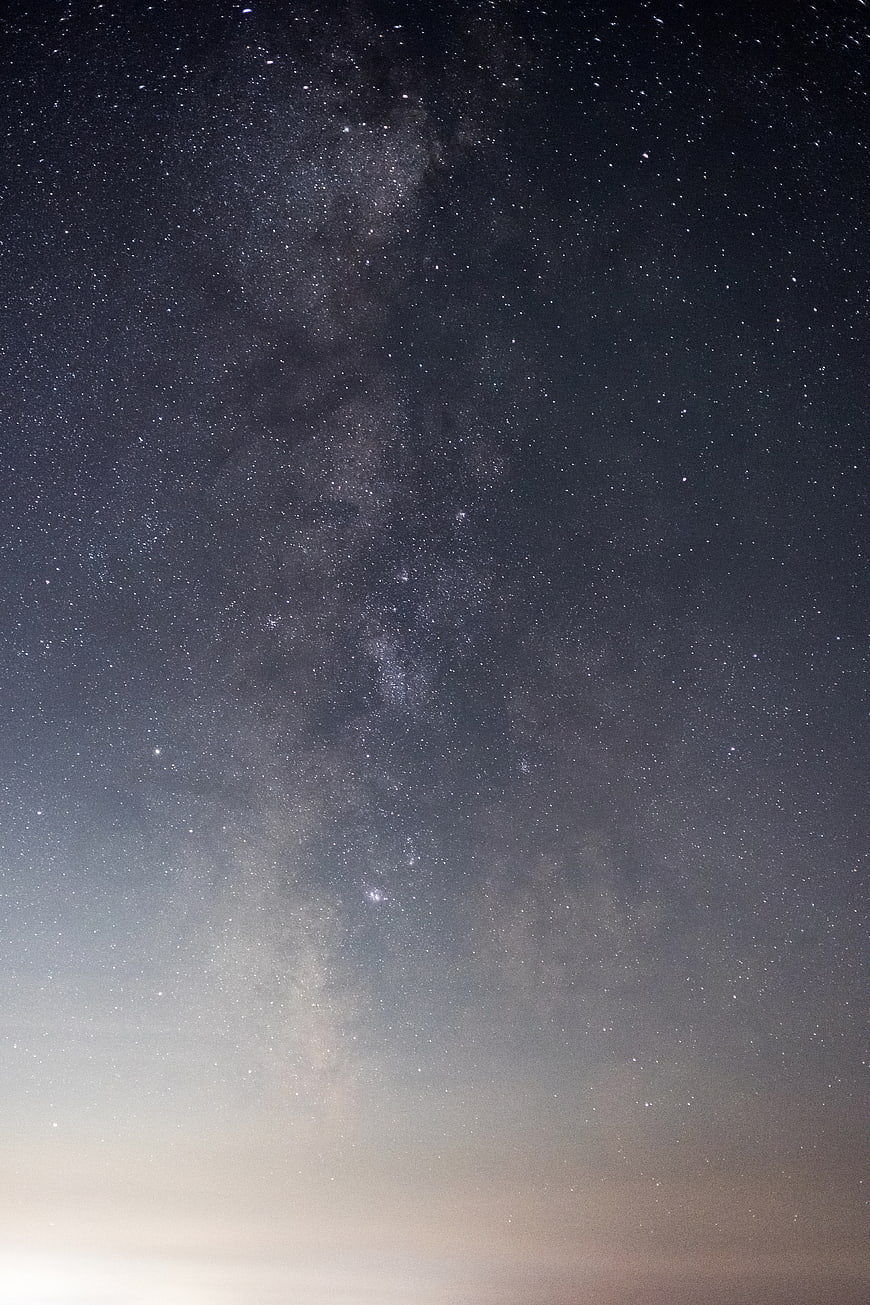 Milky Way Galaxy Vertical Night Sky with Stars