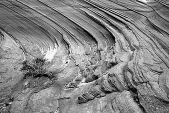 Black and White Abstract Sandstone Rock Formations