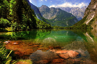 Königssee Lake Reflections in Berchtesgaden Bavaria Alpine Landscape