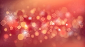 Abstract Red and Orange Bokeh Background with Sparkles
