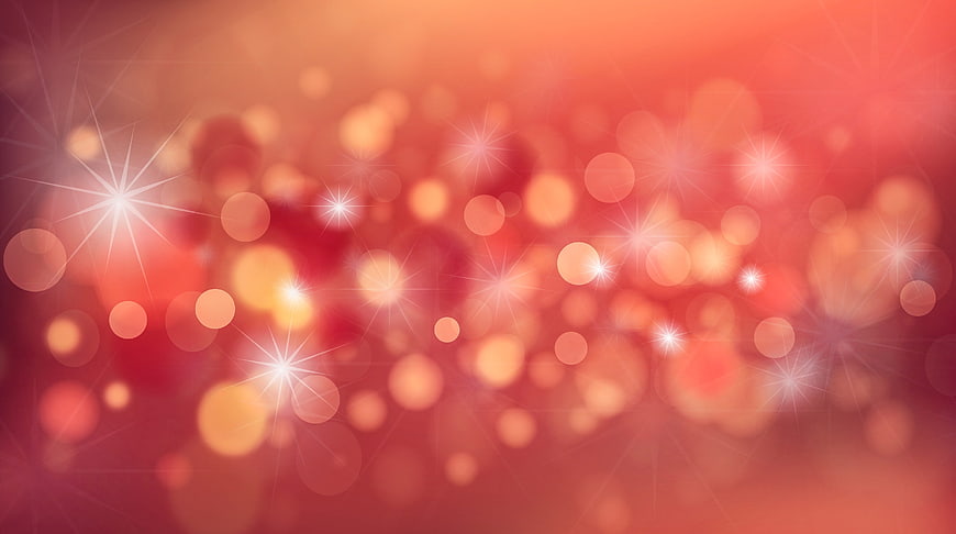 Abstract Red and Orange Bokeh Background with Sparkles