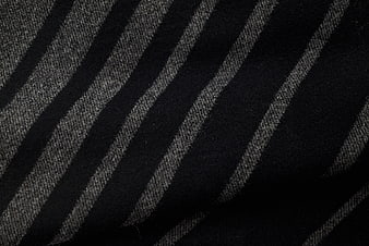 Close-up of black and gray striped fabric texture