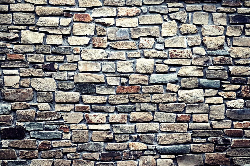 Textured Stone Wall Background with Rustic Masonry Pattern