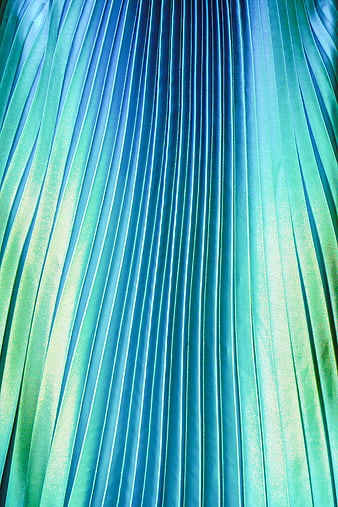 Abstract Blue and Green Pleated Fabric Texture Background