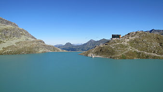 Weißsee Glacier World mountain lake in High Tauern, Austria