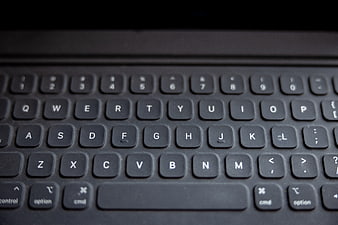 Close-up of black laptop keyboard keys
