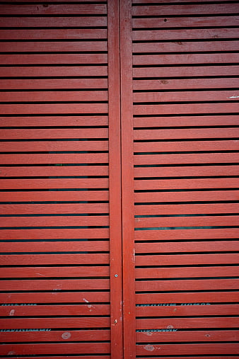 Red Wooden Lattice Fence Texture Background