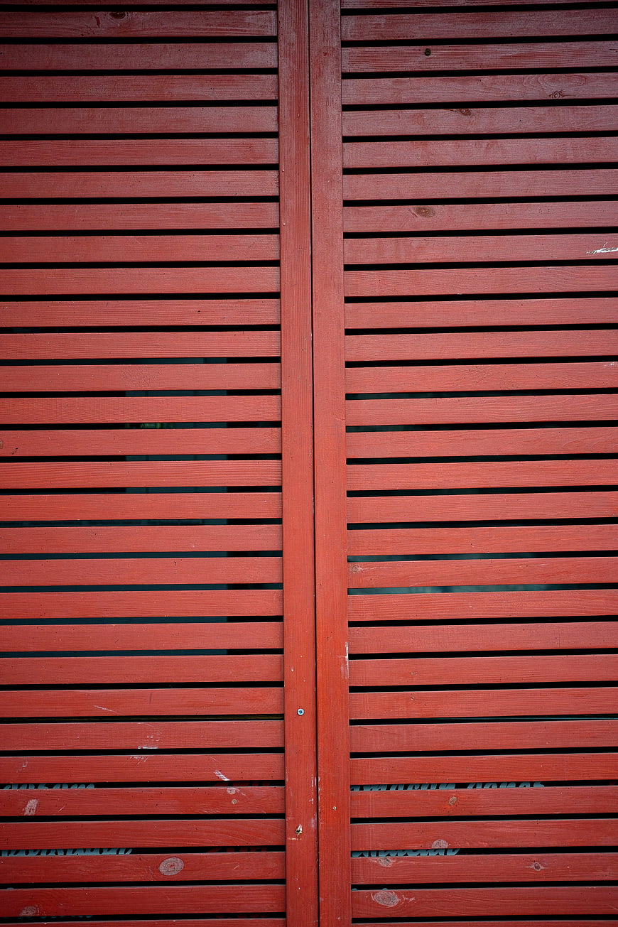 Red Wooden Lattice Fence Texture Background