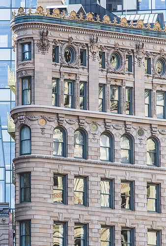 Ornate historic building facade with detailed stone architecture