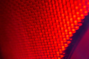 Abstract Macro Close-Up of Glowing Red LED Grid Texture