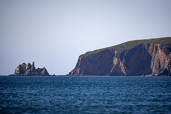 Dramatic Coastal Cliffs and Rocky Sea Stack Landscape