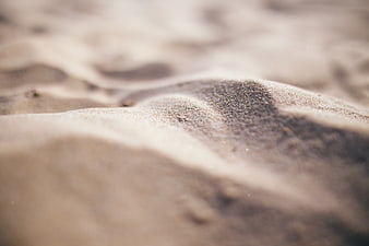 Close-up of textured sand dunes with shallow depth of field