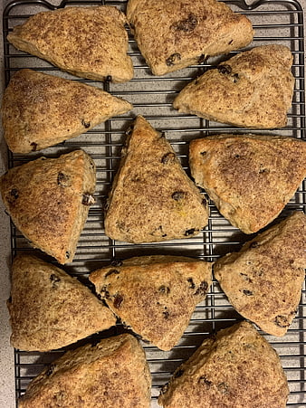Freshly Baked Scones on Wire Cooling Rack